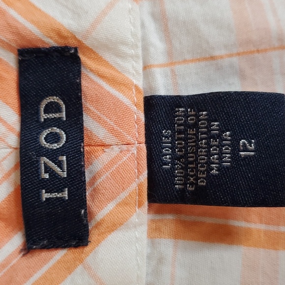 Izod peach plaid pineapple Bermuda shorts - Picture 5 of 7